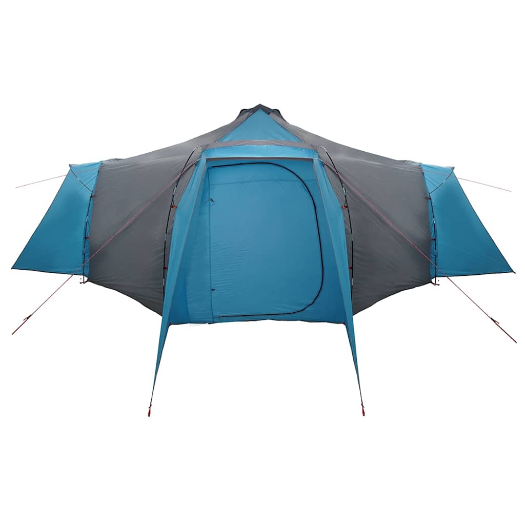 Tenda teepee con tetto, blu e grigio, 492 x 492 x 275 cm, tessuto