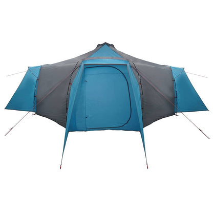 Tenda teepee con tetto, blu e grigio, 492 x 492 x 275 cm, tessuto