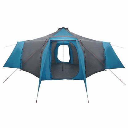 Tenda teepee con tetto, blu e grigio, 492 x 492 x 275 cm, tessuto