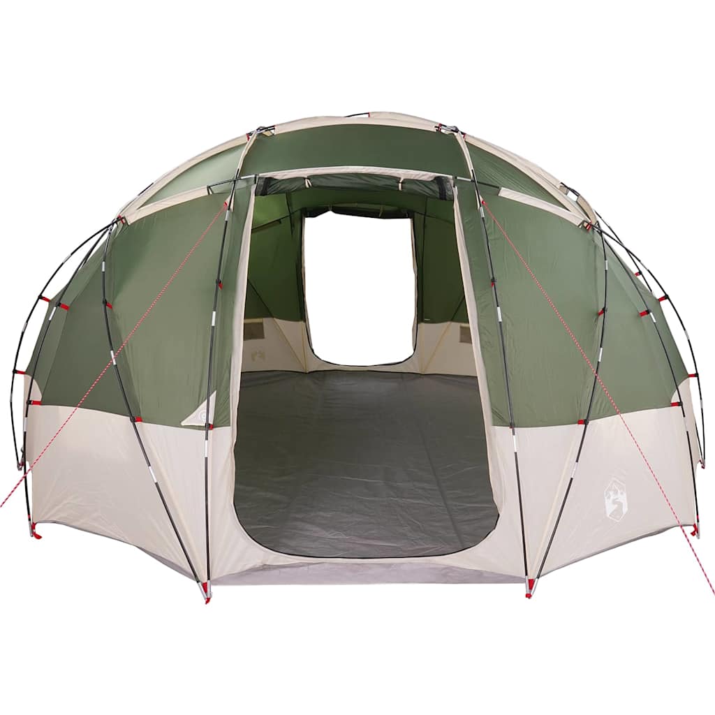 Tenda da campeggio con tetto, verde, 475 x 475 x 235 cm, poliestere