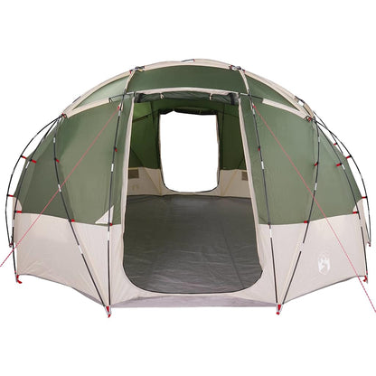 Tenda da campeggio con tetto, verde, 475 x 475 x 235 cm, poliestere