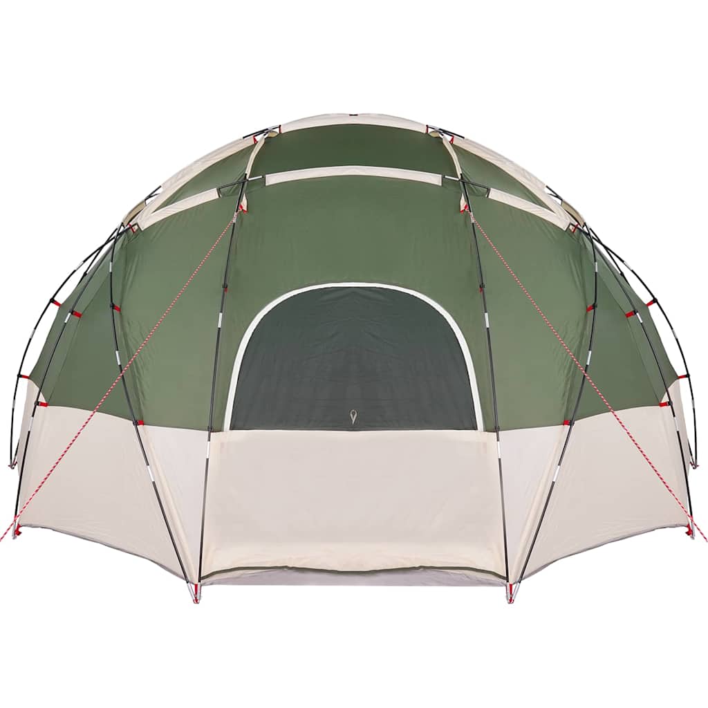 Tenda da campeggio con tetto, verde, 475 x 475 x 235 cm, poliestere