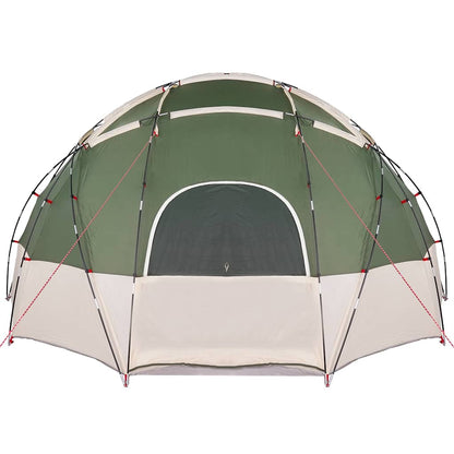 Tenda da campeggio con tetto, verde, 475 x 475 x 235 cm, poliestere
