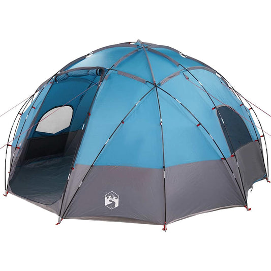 Tenda da campeggio con tetto, blu, 475 x 475 x 235 cm, poliestere
