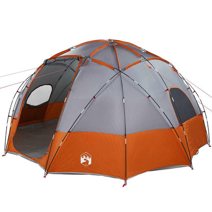 Campingzelt Grau und Orange 475 x 475 x 235 cm Polyester