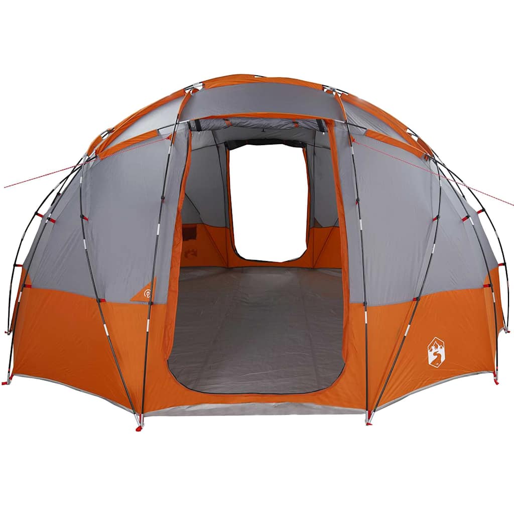 Campingzelt Grau und Orange 475 x 475 x 235 cm Polyester