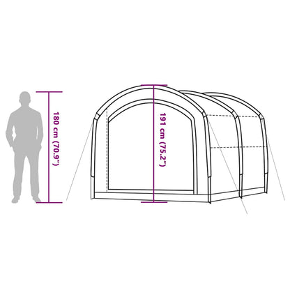 Tenda con tetto, grigio e arancione, 268 x 240 x 191 cm, poliestere