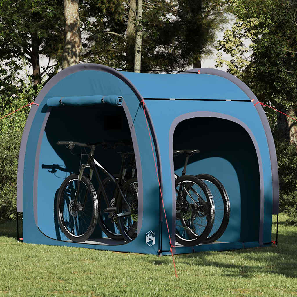 Fahrradgarage mit Dach mit Speicher Blau 218 x 156 x 180 cm