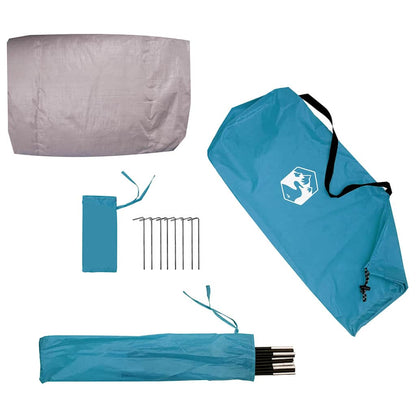 Fahrradgarage mit Dach mit Speicher Blau 218 x 156 x 180 cm