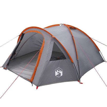 Campingzelt Grau und Orange 308 x 268 x 130 cm Polyester