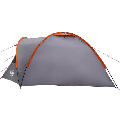 Campingzelt Grau und Orange 308 x 268 x 130 cm Polyester