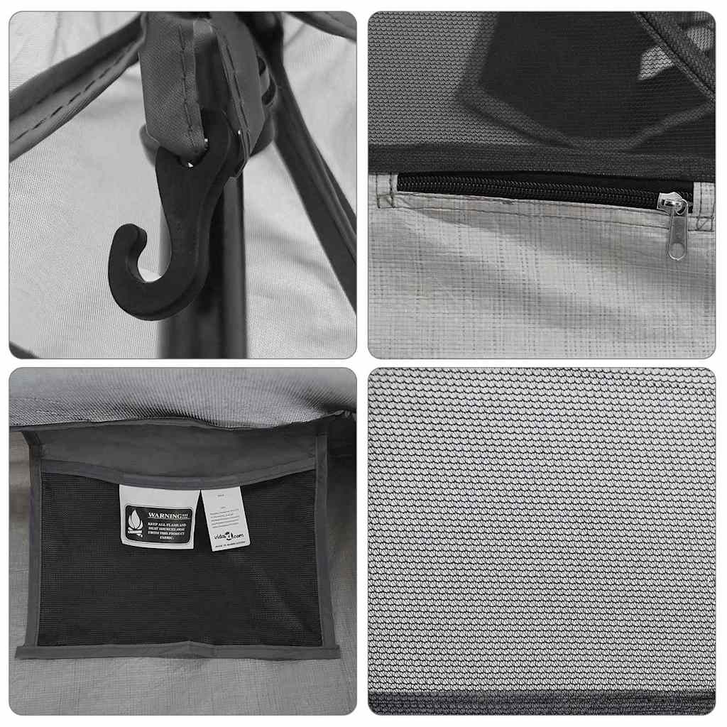 Innenzelt Schwarz 240 x 160 x 133 cm Netz