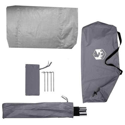 Zelt mit Dach Sonstiges Grau und Schwarz 236 x 108 x 120 cm