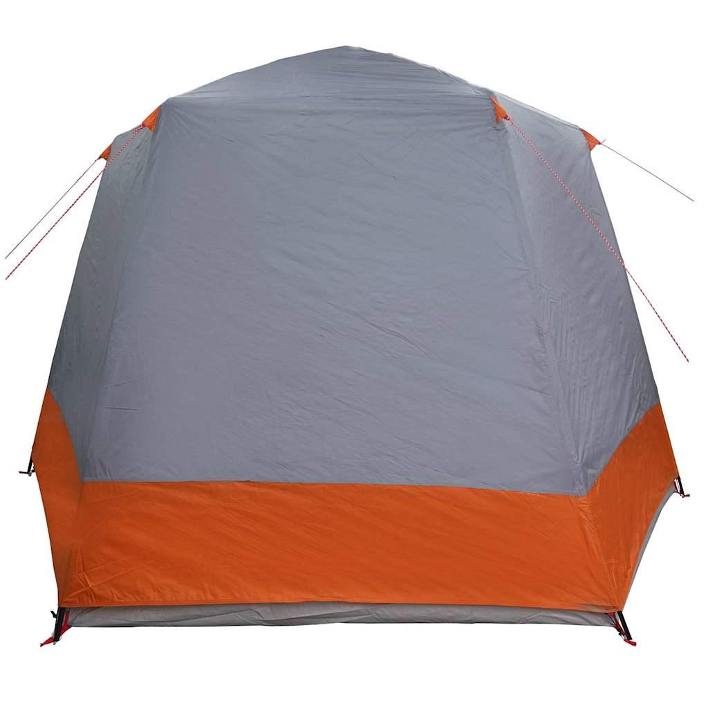 Campingzelt Grau und Orange 420 x 420 x 227 cm Polyester