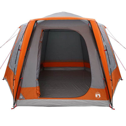 Campingzelt Grau und Orange 420 x 420 x 227 cm Polyester