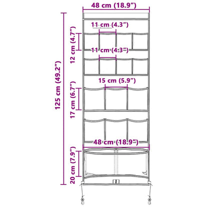 Aufbewahrungstasche Schwarz und Blau 125 x 48 cm Oxford