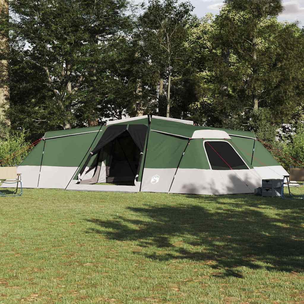 Tenda familiare, verde, 833 x 585 x 216 cm, poliestere