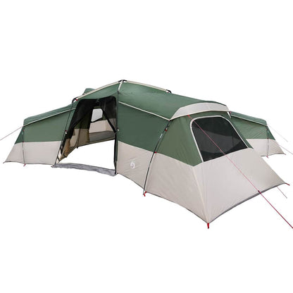 Tenda familiare, verde, 833 x 585 x 216 cm, poliestere