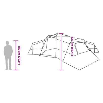Tenda familiare blu 833 x 585 x 216 cm poliestere