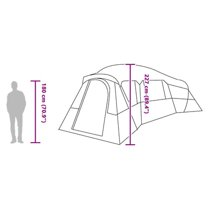 Tenda familiare blu 762 x 655 x 218 cm poliestere