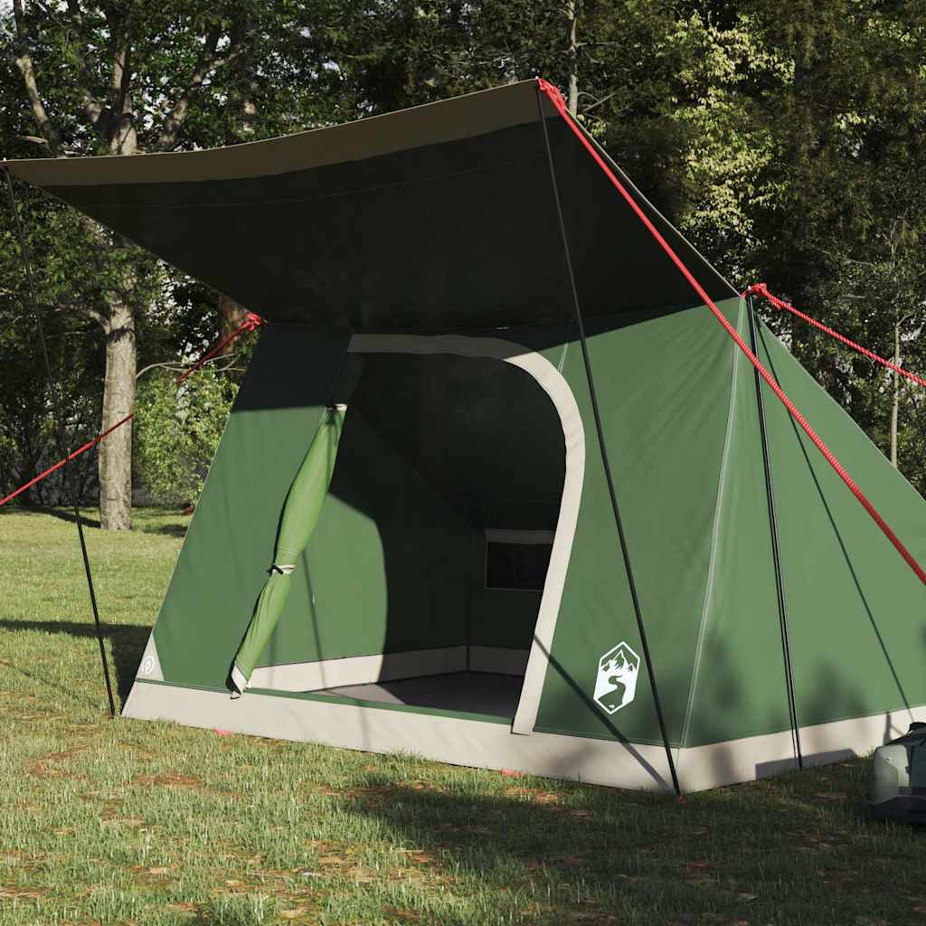 Tenda da campeggio, verde, 282 x 225 x 154 cm, poliestere