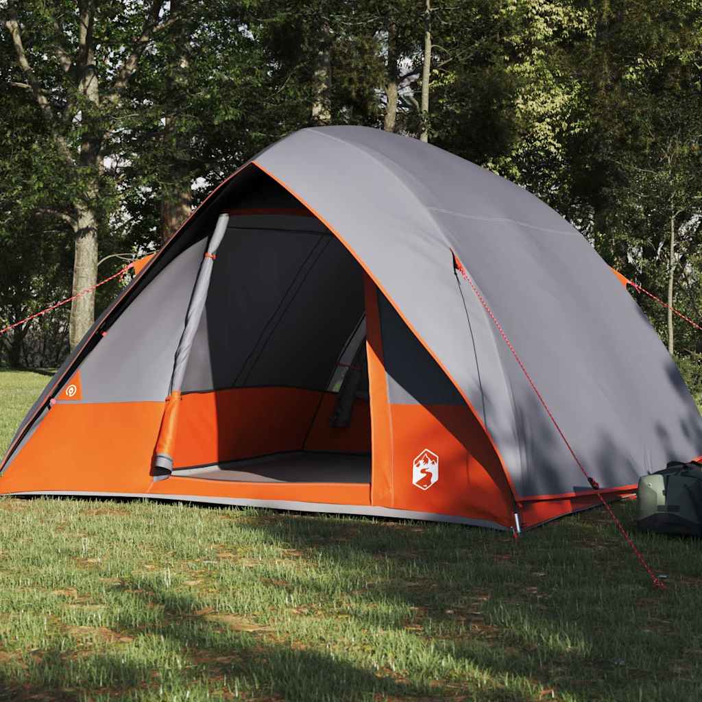 Campingzelt mit Dach Grau und Orange 320 x 275 x 190 cm Taft