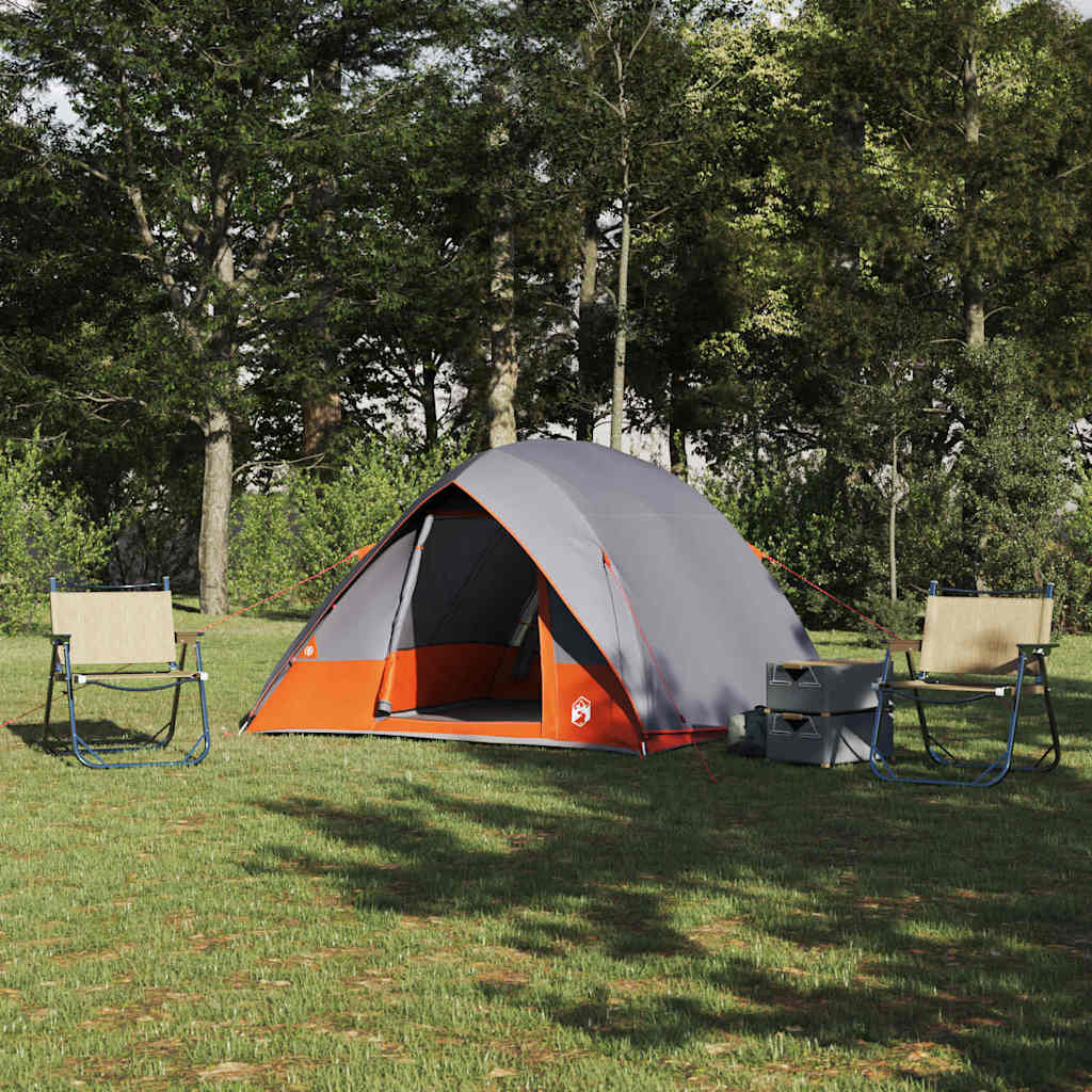 Campingzelt mit Dach Grau und Orange 320 x 275 x 190 cm Taft