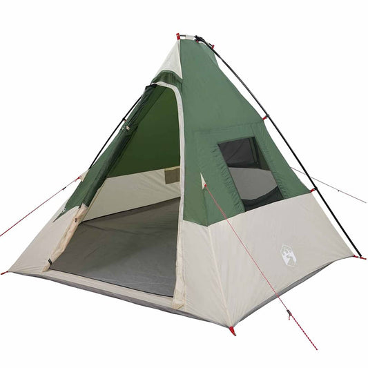 Tipi Zelt mit Dach mit Speicher Grün 383 x 338 x 217 cm Taft