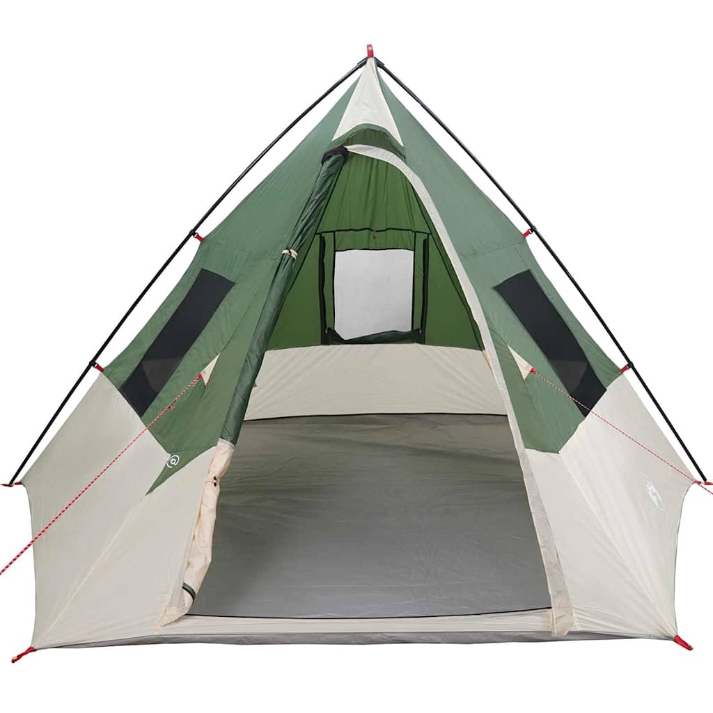 Tipi Zelt mit Dach mit Speicher Grün 383 x 338 x 217 cm Taft