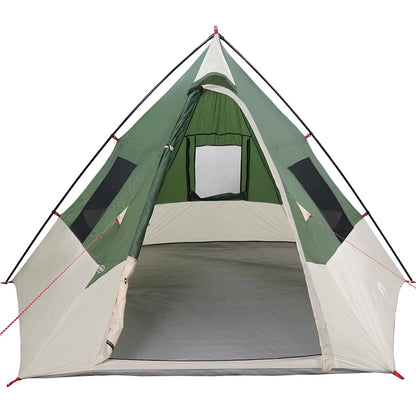 Tipi Zelt mit Dach mit Speicher Grün 383 x 338 x 217 cm Taft