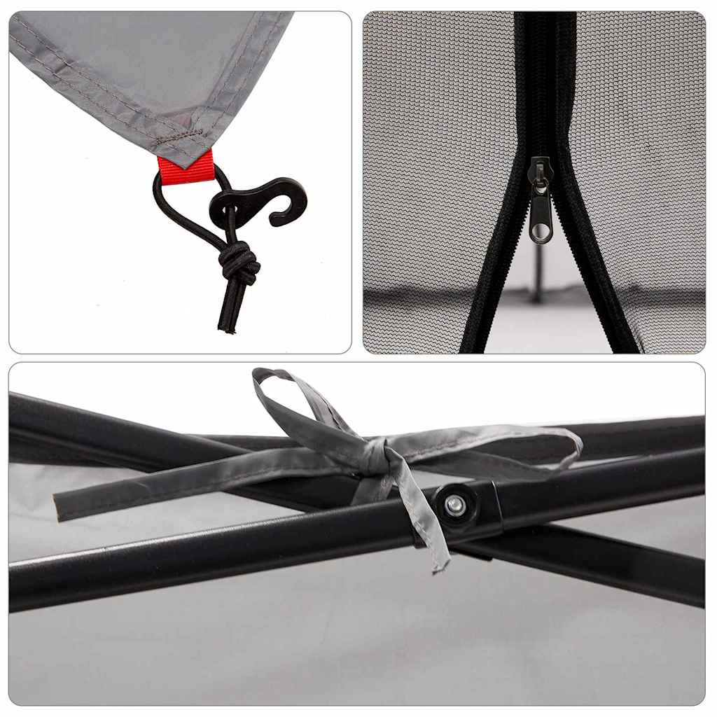 Innenzelt mit Dach Grau und Orange 303 x 303 x 196 cm Taft