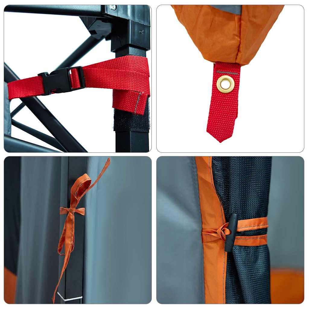 Innenzelt mit Dach Grau und Orange 290 x 288 x 234 cm Taft