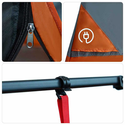 Innenzelt mit Dach Grau und Orange 290 x 288 x 234 cm Taft