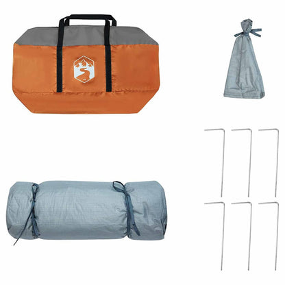 Innenzelt mit Dach Grau und Orange 290 x 288 x 234 cm Taft