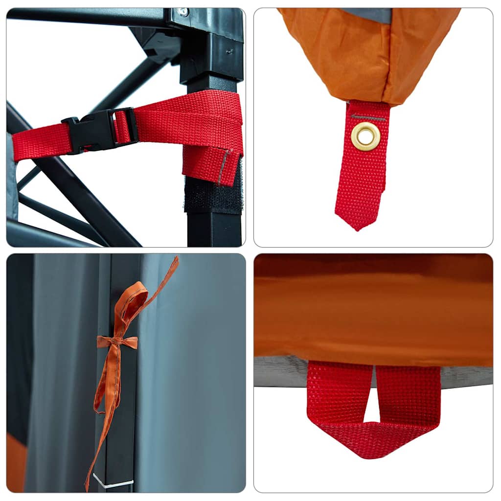 Innenzelt mit Dach Grau und Orange 291 x 291 x 240 cm Taft