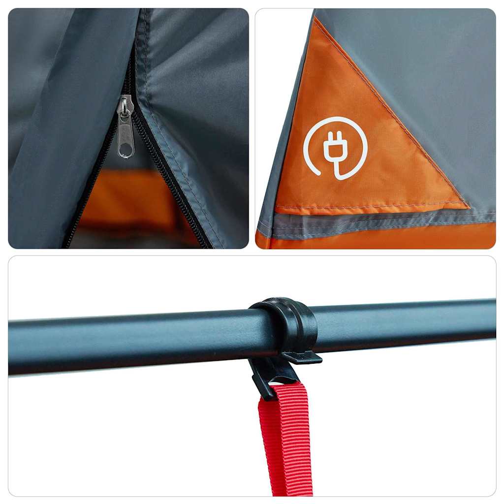 Innenzelt mit Dach Grau und Orange 291 x 291 x 240 cm Taft