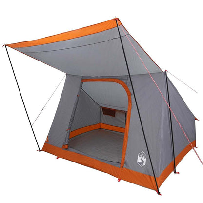 Campingzelt mit Dach Grau und Orange 223 x 163 x 130 cm Taft