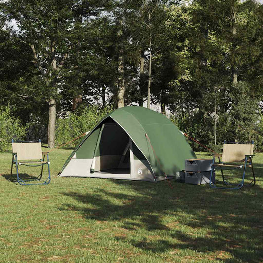 Campingzelt mit Dach mit Speicher Grün 275 x 230 x 140 cm Taft
