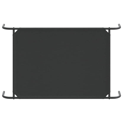 Hundebett Erhöht Schwarz 110x65x20 cm Oxford-Gewebe und Stahl