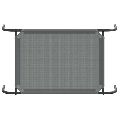 Hundebett Erhöht Grau 90x50x20 cm Textilene und Stahl