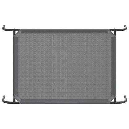 Hundebett Erhöht Grau 110x65x20 cm Textilene und Stahl