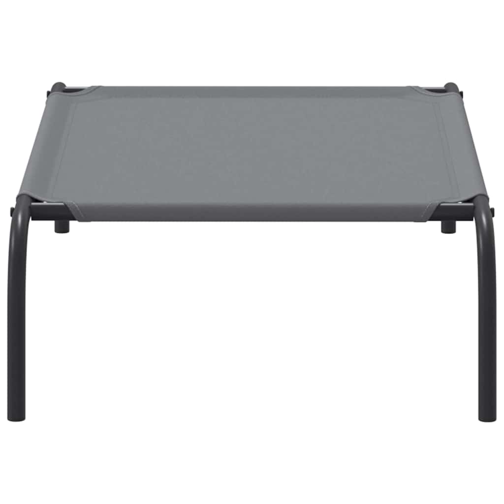 Hundebett Erhöht Grau 90x50x20 cm Oxford-Gewebe und Stahl