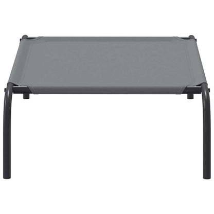 Hundebett Erhöht Grau 90x50x20 cm Oxford-Gewebe und Stahl