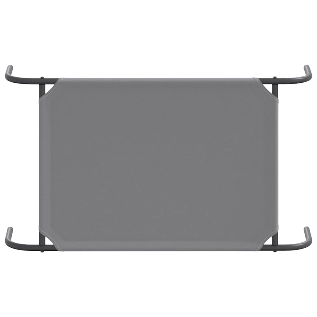Hundebett Erhöht Grau 90x50x20 cm Oxford-Gewebe und Stahl
