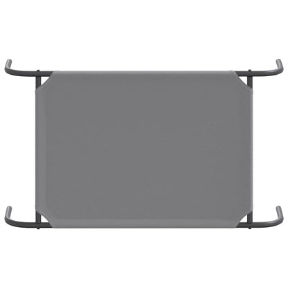 Hundebett Erhöht Grau 90x50x20 cm Oxford-Gewebe und Stahl