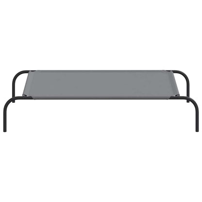 Hundebett Erhöht Grau 110x65x20 cm Oxford-Gewebe und Stahl