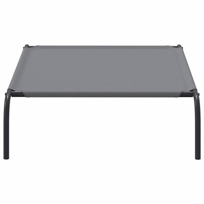 Hundebett Erhöht Grau 110x65x20 cm Oxford-Gewebe und Stahl