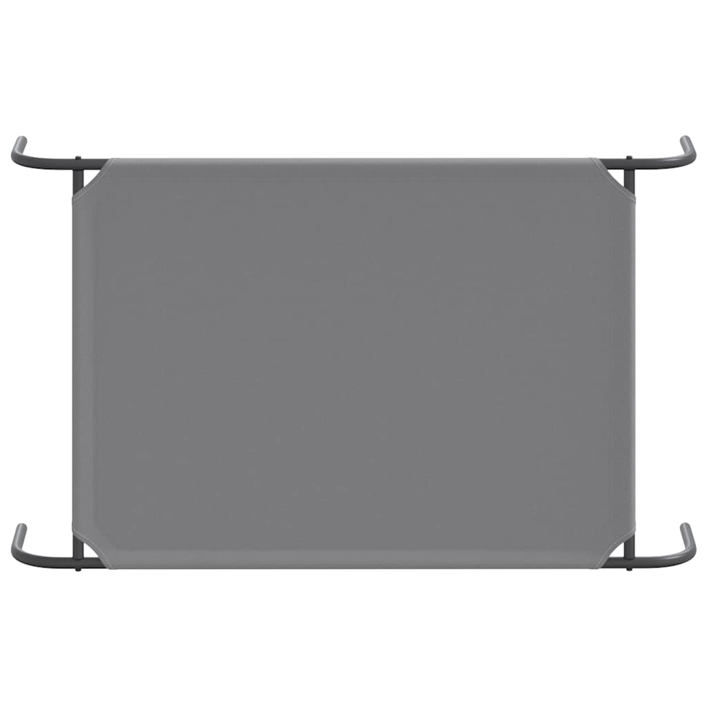 Hundebett Erhöht Grau 110x65x20 cm Oxford-Gewebe und Stahl