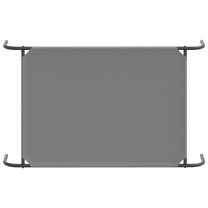 Hundebett Erhöht Grau 110x65x20 cm Oxford-Gewebe und Stahl