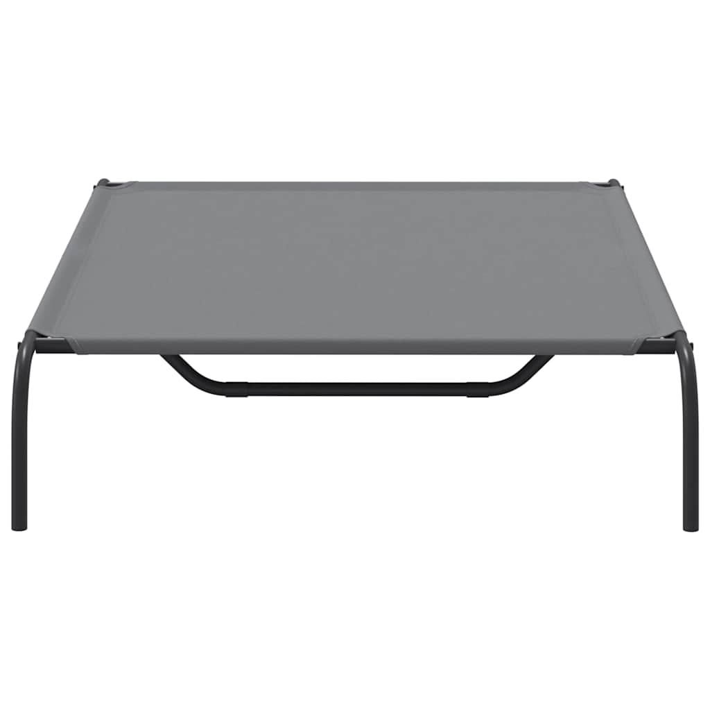 Hundebett Erhöht Grau 130x80x20 cm Oxford-Gewebe und Stahl